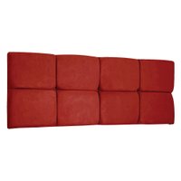 Cabeceira Painel Solteiro 0,90m Nina Suede Vermelho - Pallazio