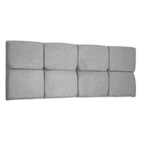 Cabeceira Painel Queen 1,60m Nina Suede Cinza - Pallazio