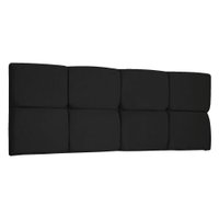 Cabeceira Painel Casal 1,40m Nina Suede Preto - Pallazio