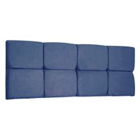 Cabeceira Painel Queen 1,60m Nina Suede Azul Marinho - Pallazio