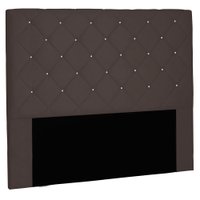 Cabeceira Casal 1,40m Tânia Suede Marrom Café - Pallazio
