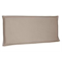 Cabeceira Painel Queen 1,60m Veneza Suede Bege - Pallazio