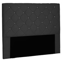 Cabeceira Queen 1,60m Tânia Suede Preto - Pallazio