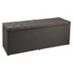 Calçadeira Recamier Baú Queen 1,60m Madrid Suede Cinza - Pallazio