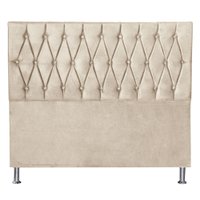 Cabeceira Solteiro 0,90m Paris Suede Bege - Pallazio