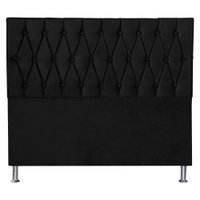 Cabeceira King 1,95m Paris Suede Preto - Pallazio