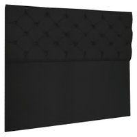 Cabeceira Capitonê Queen 1,60m Jade Suede Preto - Pallazio