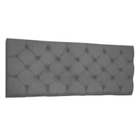 Cabeceira Painel Capitonê King 1,95m Jade Suede Grafite - Pallazio