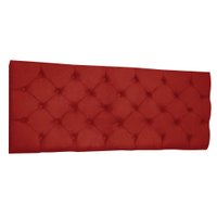 Cabeceira Painel Capitonê Queen 1,60m Jade Suede Vermelho - Pallazio