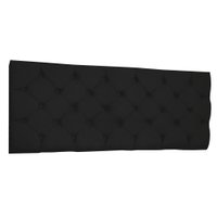 Cabeceira Painel Capitonê Queen 1,60m Jade Suede Preto - Pallazio