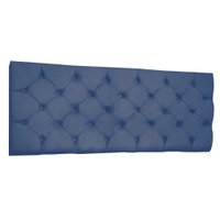 Cabeceira Painel Capitonê Queen 1,60m Jade Suede Azul Marinho - Pallazio