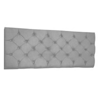 Cabeceira Painel Capitonê King 1,95m Jade Suede Cinza - Pallazio