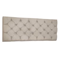 Cabeceira Painel Capitonê Queen 1,60m Jade Suede Bege - Pallazio