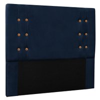 Cabeceira Solteiro 0,90m Genova Suede Azul Marinho - Pallazio