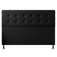 Cabeceira King 1,95m Atenas Suede Preto - Pallazio