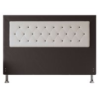 Cabeceira King 1,95m Havana Suede Marrom com Corino Branco - Pallazio
