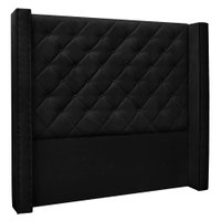 Cabeceira King 1,95m Vicenza Suede Preto - Pallazio