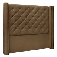Cabeceira King 1,95m Vicenza Suede Caramelo - Pallazio