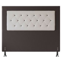 Cabeceira Queen 1,60m Havana Suede Marrom com Corino Branco - Pallazio