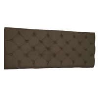 Cabeceira Painel Capitonê Casal 1,40m Jade Suede Marrom - Pallazio