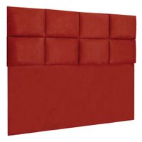 Cabeceira Modulada Queen 1,60m Lorena Suede Vermelho - Pallazio