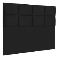 Cabeceira Modulada Queen 1,60m Lorena Suede Preto - Pallazio