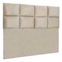 Cabeceira Modulada Casal 1,40m Lorena Suede Bege - Pallazio