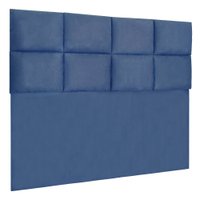 Cabeceira Modulada Solteiro 0,90m Lorena Suede Azul Marinho - Pallazio