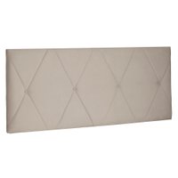 Cabeceira Painel Casal 1,40m Aquilla Suede Bege - Pallazio