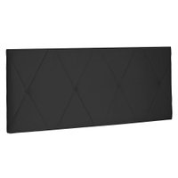 Cabeceira Painel Solteiro 0,90m Aquilla Suede Preto - Pallazio