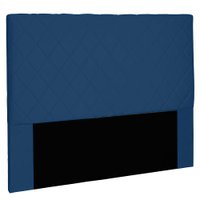 Cabeceira Queen 1,60m Esmeralda Suede Azul Marinho - Pallazio
