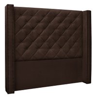 Cabeceira King 1,95m Vicenza Suede Marrom Café - Pallazio