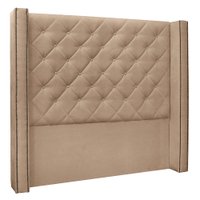Cabeceira King 1,95m Vicenza Suede Bege - Pallazio