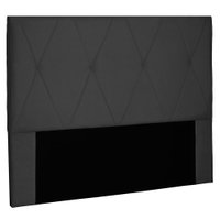 Cabeceira Solteiro 0,90m Aquilla Suede Preto - Pallazio