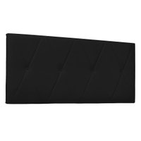 Cabeceira Painel Solteiro 0,90m Aquilla Corano Preto - Pallazio