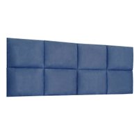 Cabeceira Painel Modulada Queen 1,60m Lorena Suede Azul Marinho - Pallazio