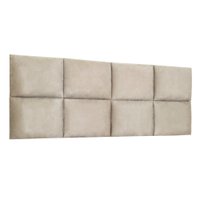 Cabeceira Painel Modulada Queen 1,60m Lorena Suede Bege - Pallazio