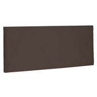 Cabeceira Painel Queen 1,60m Aquilla Suede Marrom Café - Pallazio