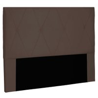 Cabeceira Casal 1,40m Aquilla Suede Marrom Café - Pallazio
