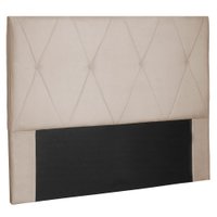 Cabeceira Queen 1,60m Aquilla Suede Bege - Pallazio
