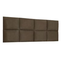 Cabeceira Painel Modulada Solteiro 0,90m Lorena Suede Marrom - Pallazio