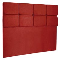 Cabeceira Solteiro 0,90m Nina Suede Vermelho - Pallazio