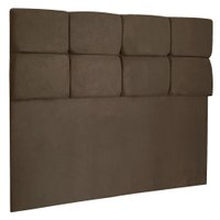 Cabeceira Queen 1,60m Nina Suede Marrom - Pallazio