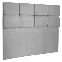 Cabeceira Queen 1,60m Nina Suede Cinza - Pallazio
