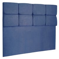 Cabeceira King 1,95m Nina Suede Azul Marinho - Pallazio