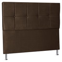 Cabeceira Solteiro 0,90m Lisboa Suede Marrom - Pallazio
