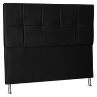 Cabeceira King 1,95m Lisboa Suede Preto - Pallazio