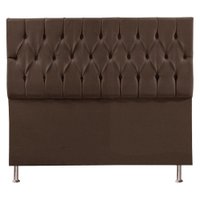 Cabeceira Queen 1,60m Madrid Suede Marrom - Pallazio