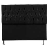 Cabeceira Queen 1,60m Madrid Suede Preto - Pallazio