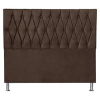 Cabeceira Queen 1,60m Paris Suede Marrom - Pallazio